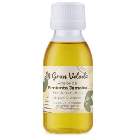 Aceite de pimienta jamaica. Extracto oleoso natural y aromático, ideal para enriquecer cremas, mascarillas y aceites de masaje. 
