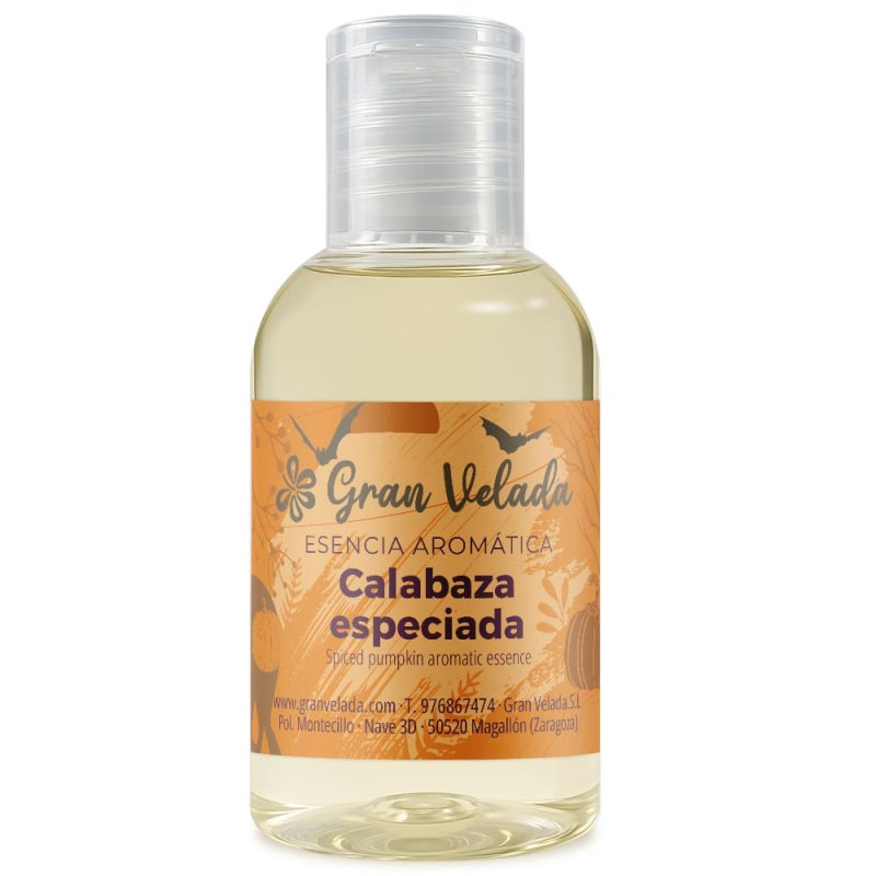 Descubre Esencia aromática de calabaza especiada en Gran Velada. Aroma dulce y cálido con toques florales y especiados. Ideal pa