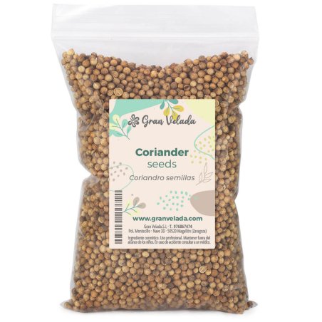 Coriandro semillas secas. Ingrediente natural ideal para cosmética artesanal, con aroma especiado y propiedades tonificantes. ¡C