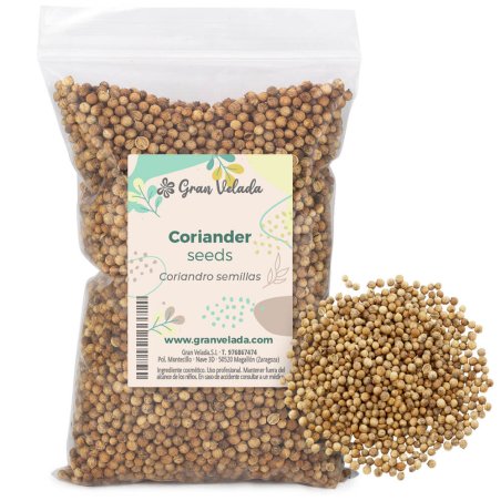 Coriandro semillas secas. Ingrediente natural ideal para cosmética artesanal, con aroma especiado y propiedades tonificantes. ¡C