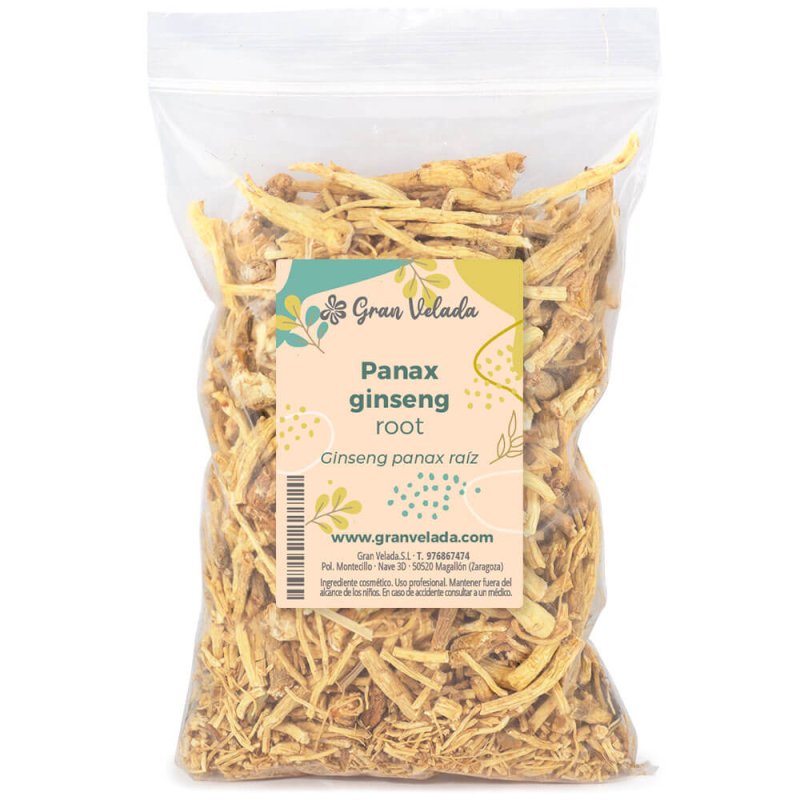 Ginseng Panax raíz seca. Ingrediente natural revitalizante y reafirmante, ideal para cosmética antiedad y capilar tonificante. ¡
