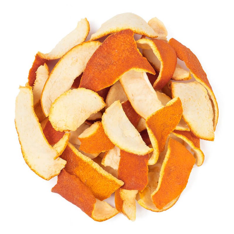 Corteza de naranja amarga seca. Perfecta en cosmética natural para pieles grasas o apagadas, con propiedades tonificantes. - Cóm