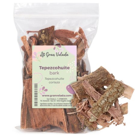 Tepezcohuite corteza seca. Ingrediente natural regenerador y antioxidante, ideal para cremas y mascarillas que mejoran cicatrice