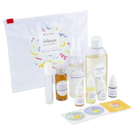 Set para hacer antipiojos natural. Incluye ingredientes y envases para champú, loción y roll-on. ¡Hazlo en casa con Gran Velada!