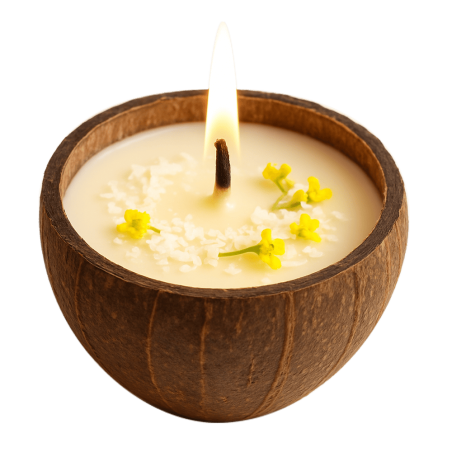 Cera de colza con coco para hacer velas en vaso con acabado liso. Es 100% vegetal y admite mucha cantidad de esencia. ¡Fácil de 