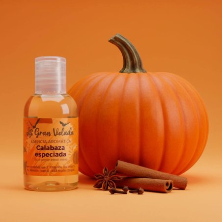 Descubre Esencia aromática de calabaza especiada en Gran Velada. Aroma dulce y cálido con toques florales y especiados. Ideal pa