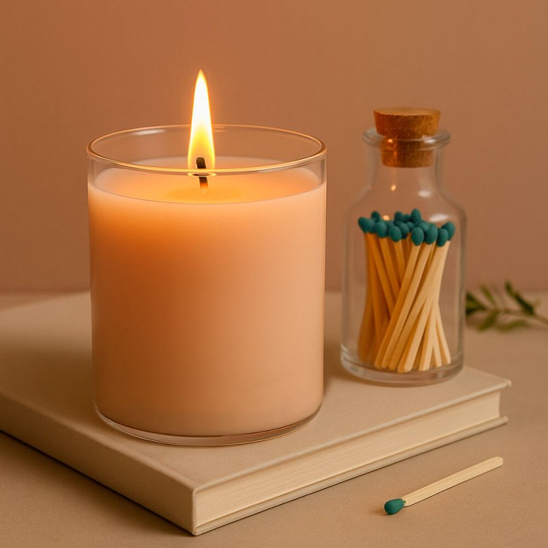 Descubre el vaso para velas premium de 360 ml. Ideal para velas aromáticas y decorativas. Cristal resistente al calor y diseño s