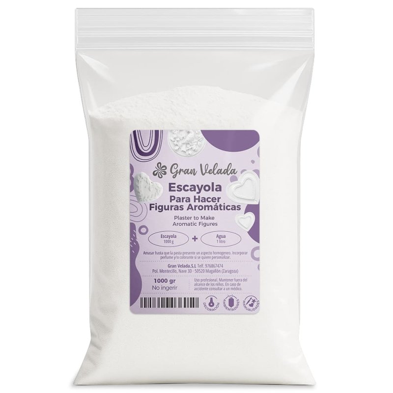 Escayola blanca, fina y con alto poder de absorción. Tienda online de material para manualidades. Escayola ideal para hacer figu