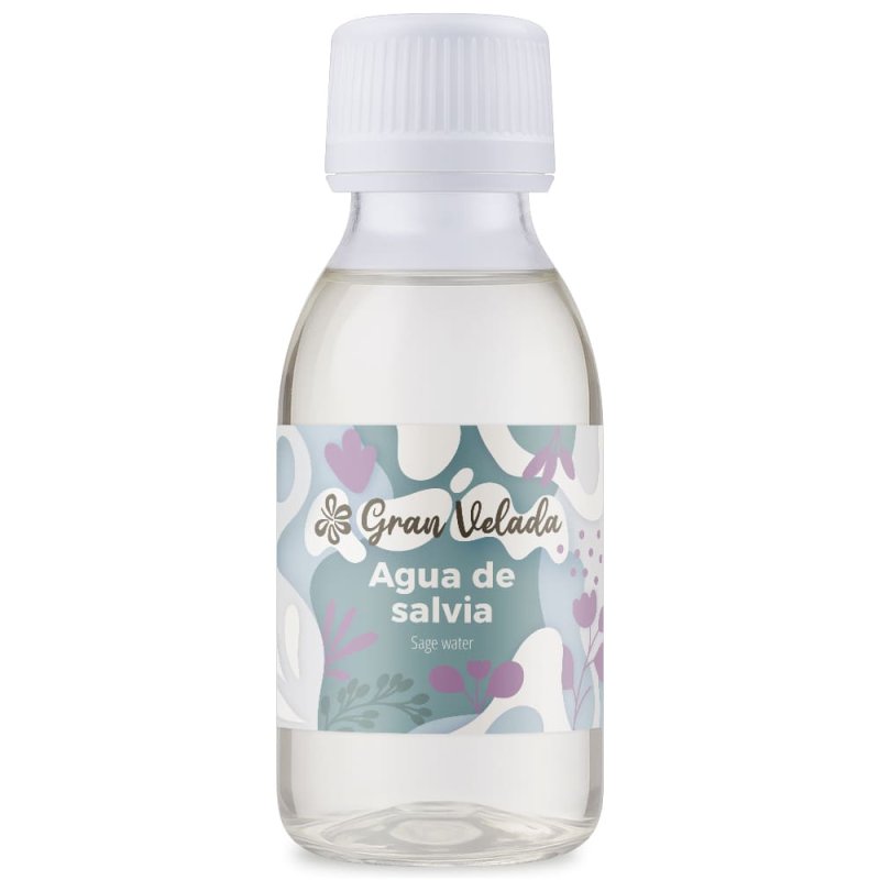 Purificante y equilibrante, hidrolato de salvia para piel mixta/grasa y cuidado capilar. Para tónicos, brumas, lociones y champú
