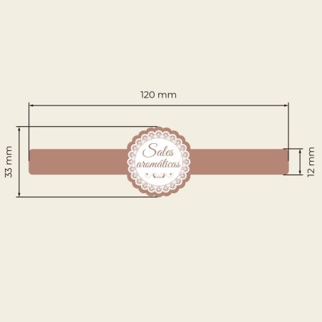 En Gran Velada puedes comprar pegatinas, como este modelo para sales aromáticas. Amplio catalogo. Servicio de personalizacion. E