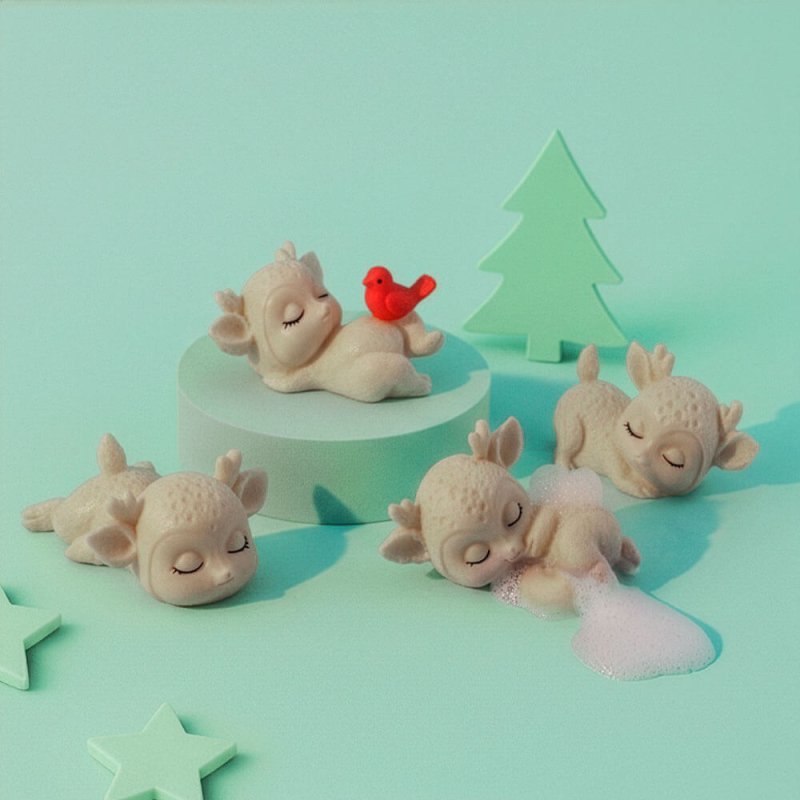 Crea jabones navideños con forma de cervatillo. Incluye materiales e instrucciones paso a paso. Ideal para regalos DIY y detalle