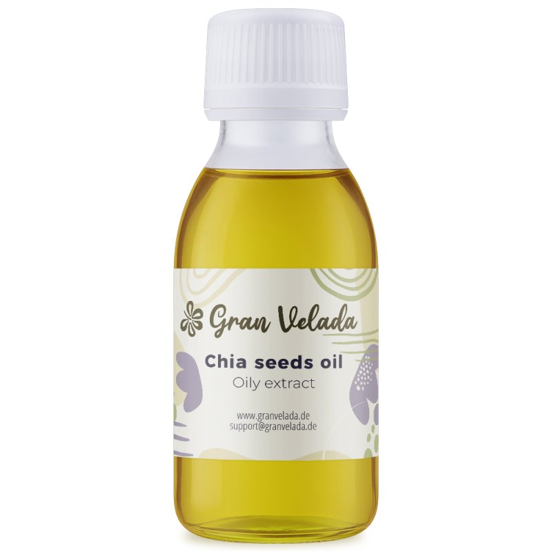 Aceite de semillas de chía. Extracto oleoso emoliente y nutritivo, ideal para cremas, sérums y aceites de masaje en cosmética na