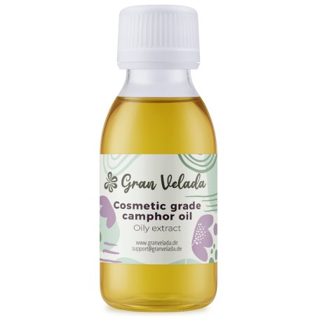 Aceite de alcanfor, extracto oleoso refrescante y tonificante, ideal para cremas, bálsamos y aceites de masaje. ¡Descúbrelo en G