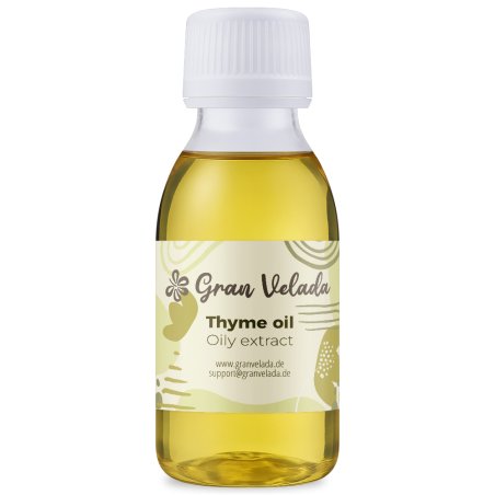 Aceite de tomillo purificante y tonificante, ideal para piel grasa o con imperfecciones en cremas, sérums y mascarillas. ¡Descúb