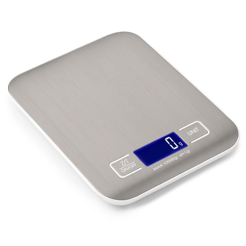 Bascula digital de precision para pesar desde 1 gr hasta 5 kilos. Incluye funcion tara y permite pesar tambien en libras y milil