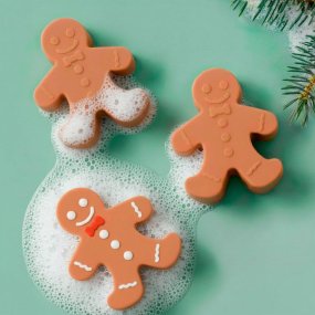 Molde sabão Natal 6 figuras boneco de gengibre