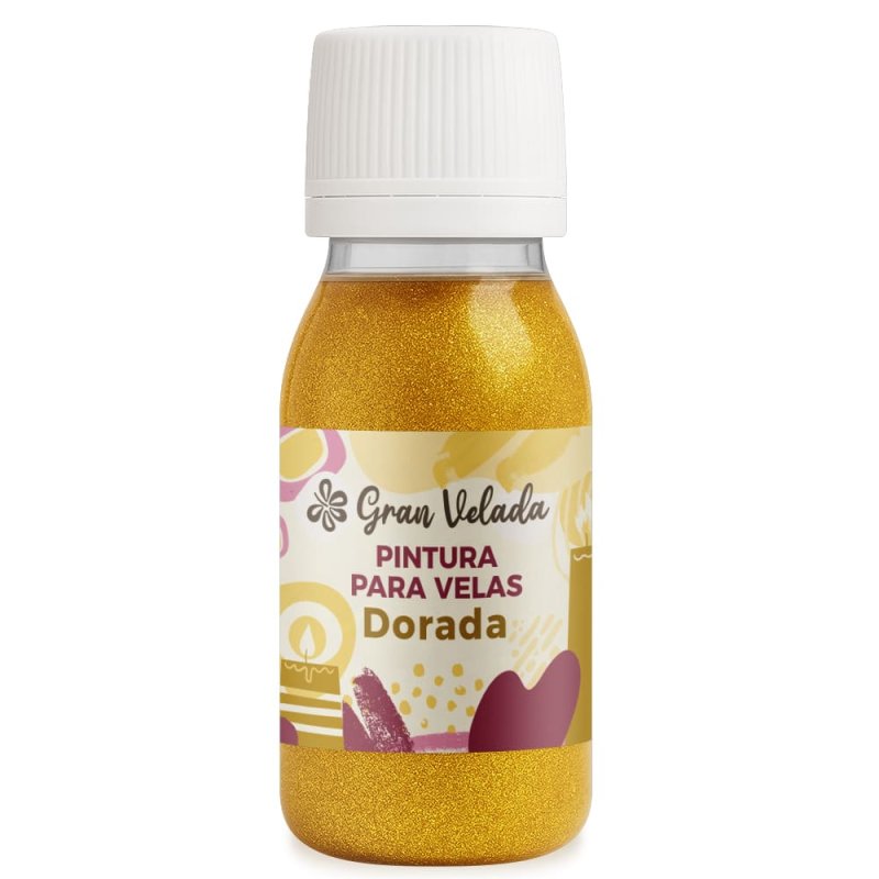 En Gran Velada puedes comprar pintura para velas, como esta en color dorado. Amplia paleta de colores. ¡Fáciles de usar! Enví­os