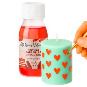 Tinta para velas vermelho néon