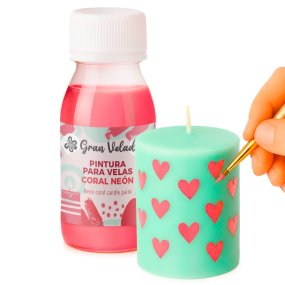 Tinta para velas coral néon