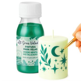 Tinta para velas verde menta metalizado