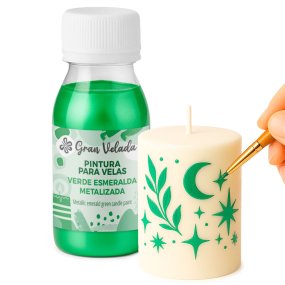 Tinta para velas verde esmeralda metalizado