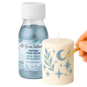 Tinta para velas azul céu metalizado