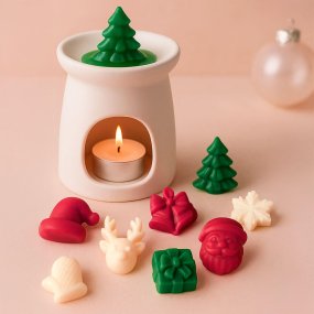 Molde para wax melts 12 figuras natalícias mini