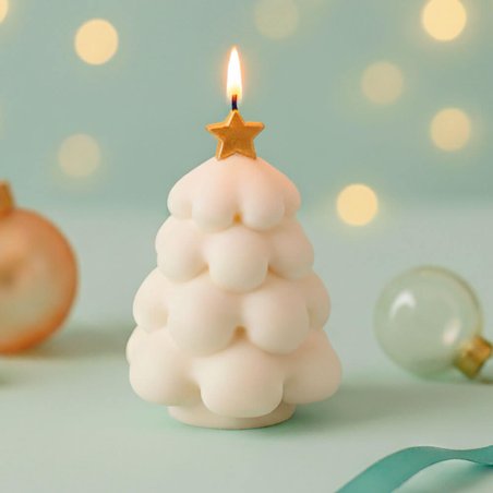 Molde árbol bubble de Navidad - Ideal para velas navideñas modernas. Reutilizable y fácil de desmoldar. ¡Compra en Gran Velada! 