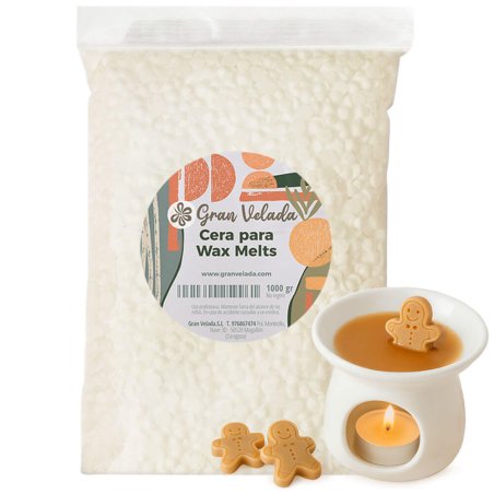 Cera para wax melts por mayor. Vegetal, aromática y fácil de desmoldar. Formato 20 kg ideal para producción. ¡Compra en Gran Vel