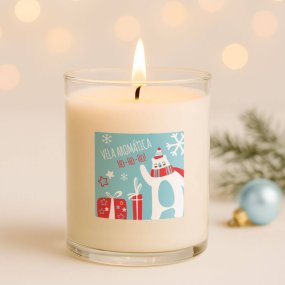 Pegatinas natalícias- Ho-Ho-Ho- para velas em copo