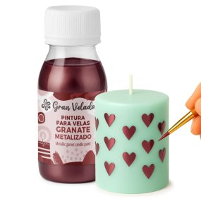 Tinta para velas grená metalizado