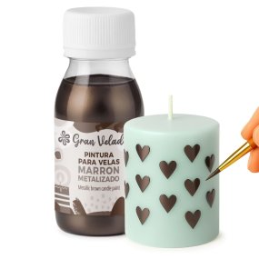 Tinta para velas castanho metalizado