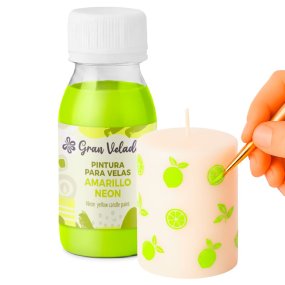 Tinta para velas amarelo néon