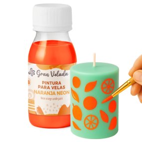 Tinta para velas laranja néon