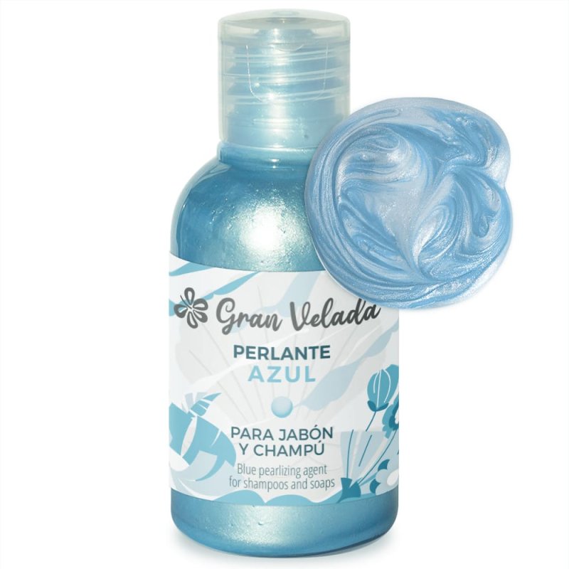 Líquido perlante azul. Efecto nacarado y tono perla para jabones, geles y champús. ¡Añade brillo con Gran Velada! - Cómo hacer P