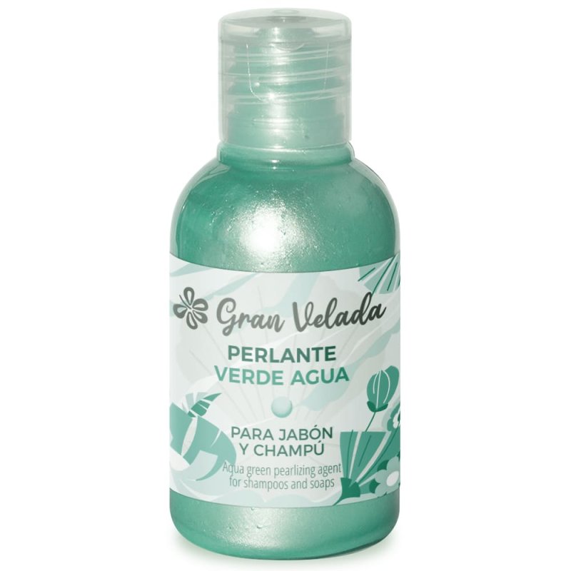 Líquido perlante verde agua para jabones, geles y champús. Aporta un efecto nacarado brillante. ¡Ideal para cosmética DIY en Gra