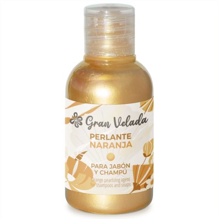 Líquido perlante naranja. Efecto perla alegre y brillante para jabones, geles y champús. ¡Decora tus fórmulas con Gran Velada! -