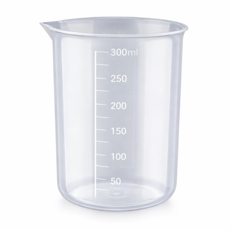 Vaso medidor de plástico 300 ml. Preciso, práctico y con vertedor. Ideal para recetas DIY de cosmética. ¡Compra en Gran Velada! 