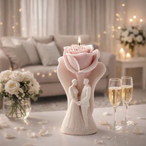 Molde vela amantes das rosas