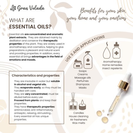 En Gran Velada puedes comprar el aceite esencial de citronela al mejor precio. Aceites esenciales 100% puros. Enviamos a España 