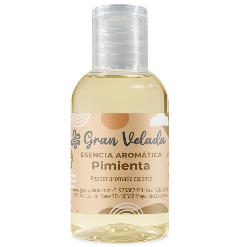 Esencia de pimienta cálida y ligeramente picante para aromatizar velas, jabones y creaciones artesanales con carácter. ¡Disponib