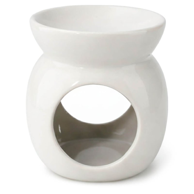 Quemador de aceites esenciales blanco. Elegante y funcional, ideal para esencias, ceras o aceites. ¡Aromatiza tu hogar con Gran 