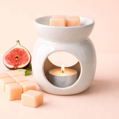 Quemador de aceites esenciales blanco. Elegante y funcional, ideal para esencias, ceras o aceites. ¡Aromatiza tu hogar con Gran 