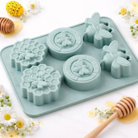 Molde 6 pastilhas de abelhas