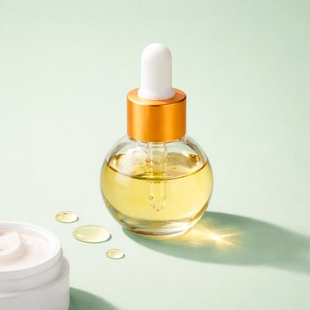 Frasco cuentagotas 20 ml de cristal con tapa dorada. Ideal para sérums, aceites y cosmética líquida. ¡Compra elegante y funciona