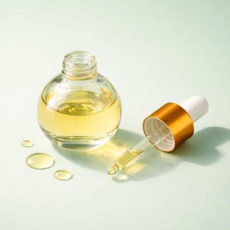 Frasco cuentagotas 20 ml de cristal con tapa dorada. Ideal para sérums, aceites y cosmética líquida. ¡Compra elegante y funciona