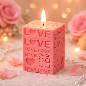 Molde vela cirio rectangular love