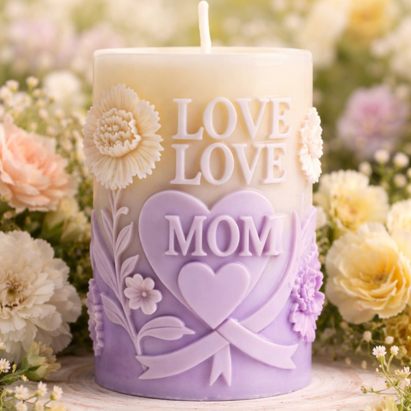 Crea un regalo único con este molde flexible. Ideal para elaborar velas artesanales con mensaje emotivo y acabado profesional. ¡