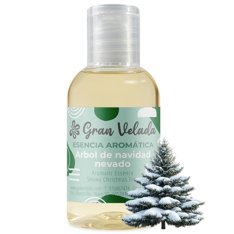 Compra la esencia árbol navidad nevado en Gran Velada. Ideal para perfumes, jabones, velas,y cosmética casera con el frescor de 