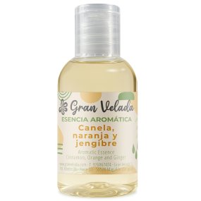 Essência aromática de canela, laranja e gengibre